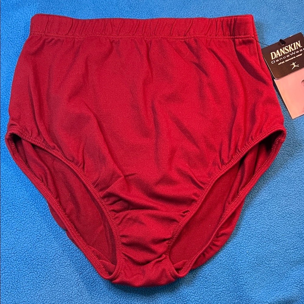 Danskin Dance Brief Cardinal Red XL NWT